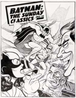 Peter Poplaski - Batman: The Sunday Classics 1943-46 Unpublished Cover Original Art (Kitchen Sink Press, 1991/2009).