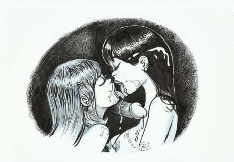 Ramis | Ramis - Original drawing - underground comic - sexy girl - shared love - EO | Catawiki