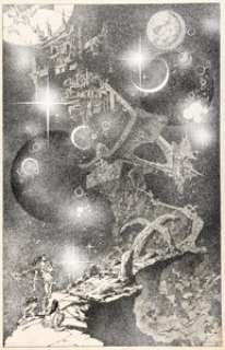 Alex Niño Satan‘s Tears: The Art of Alex Niño "Stairway to a Heaven Unknown" Illustration Original Art (Land of Enchantment, 1977).