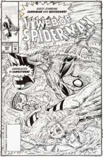 Alex Saviuk and Stephen Baskerville Web of Spider-Man #107 Cover Original Art (Marvel, 1993).