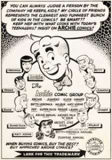 Harry Lucey (attributed) - Archie Comics House Ad Illustration Original Art (Archie, 1953).