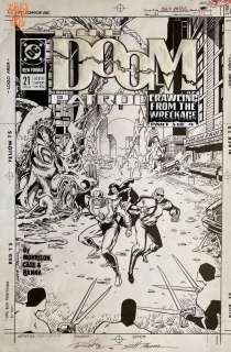 Richard Case Richard Case - doom patrol #21 cover (dc, 1989) morrison run