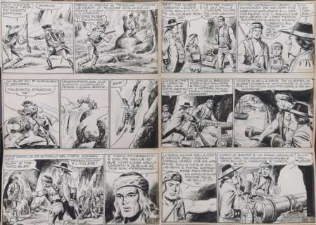 Essegesse | EsseGesse - 2x tavole originali Il Grande Blek - La battaglia di Swallow | Catawiki