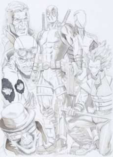 Greg Horn Deadpool and the Mercs for Money #1 Variant Cover Original Art (Marvel, 2016).