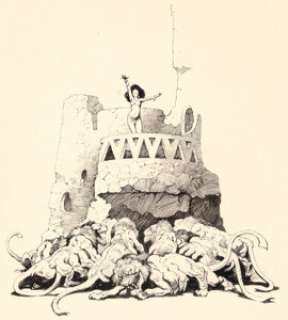 Frank Frazetta The Gods of Mars & The Warlord of Mars Interior Illustration Original Art (Nelson Doubleday, 1971). | Heritage