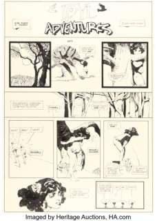 Jeffrey Catherine Jones National Lampoon #64 July 1975 Idyl Complete 2-Page Story Original Art (Twenty First Century, 1975). (Total: 2 Original Art)