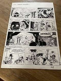 Jean-Claude Fournier | Fournier, Jean-Claude - Planche originale (p.27) Spirou T22 - L’abbaye truquée - (1971) | Catawiki
