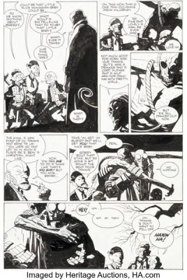 Mike Mignola Advance Comics #77 "The Corpse" Hellboy Story Page 6 Original Art (Capital City Distribution, 1995).