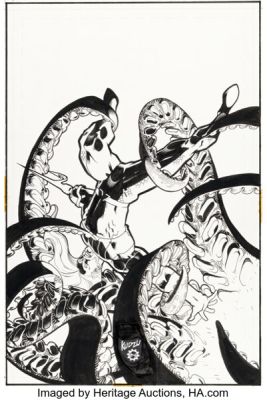 Dave Johnson Aquaman #19 Cover Original Art (DC, 1996).