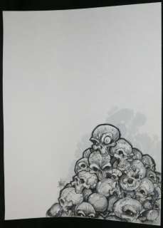 Bill Maus - Pile of Skulls Art - Signed