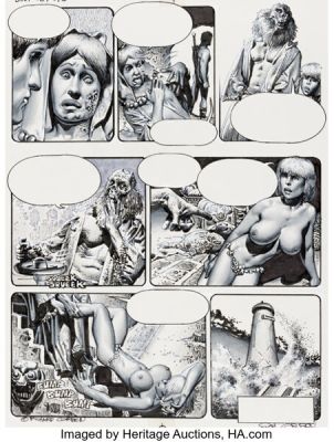 Richard Corben Heavy Metal #v9#6 "The Bodyssey" Story Page 5 Original Art (Heavy Metal, 1985).
