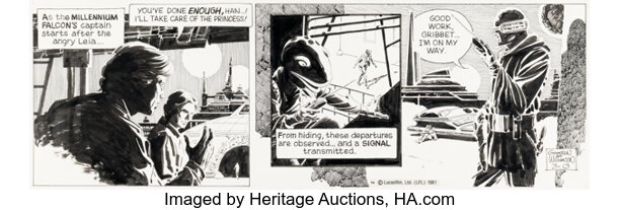 Al Williamson Star Wars Daily Comic Strip Original Art dated 3-13-81 (LA Times Syndicate, 1981). | Heritage