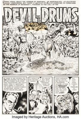 Warren Kremer Black Cat Comics #43 Complete 5-Page Story Original Art (Harvey, 1953). (Total: 5 Original Art)