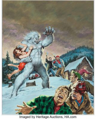 Earl Norem Monsters Unleashed #9 Cover Painting Original Art (Marvel, 1974).