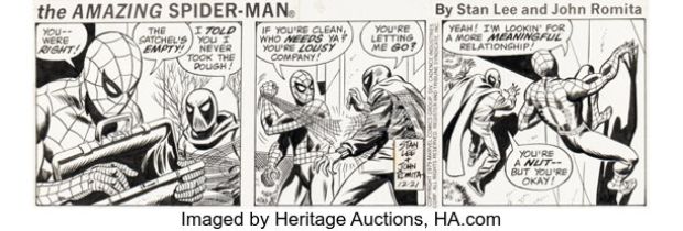 John Romita Sr. The Amazing Spider-Man Daily Comic Strip Original Art dated 12-21-79 (Marvel/Register & Tribune Syndicate Inc., 1979). | Heritage