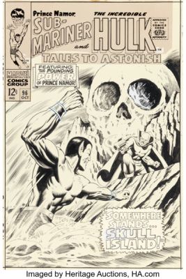 Dan Adkins Tales To Astonish #96 Sub-Mariner Cover Original Art (Marvel, 1967). | Heritage