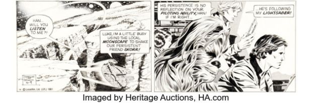 Al Williamson Star Wars Daily Comic Strip Original Art dated 4-9-81 (LA Times Syndicate, 1981). | Heritage