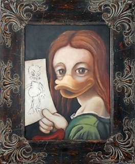 Prof. Volker Schönwart | Donald Duck - Das Kind mit der Zeichnung (Zweitversion) - gerahmt - (2022) | Catawiki