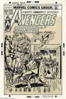 John Romita Sr. - The Avengers #119 Cover Original Art (Marvel, 1974). He collects superheroes the way other men - | Heritage