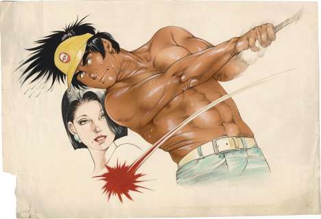 Seisaku Kano Hand-Drawn Color Manuscript "Kinzo’s Upward Dimensions!!" | Mandarake (Big Web)