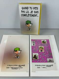 Midam | Midam - 3x Mise en couleur originale + film cello noir - Kid Paddle | Catawiki