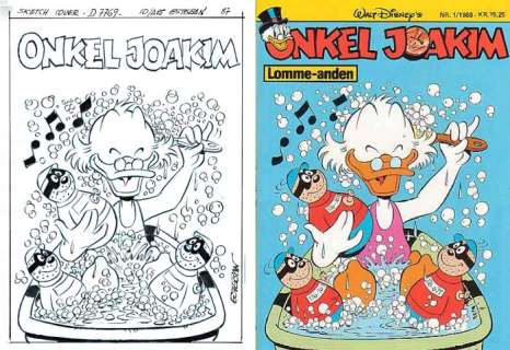 Ignasi Calvet Estéban | Uncle Scrooge D 7769 - Cover sketch Esteban - Onkel Joakim - (1987) | Catawiki