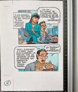 Mézières, Jean-Claude - planche original en couleurs pour brochure publicitaire La banque Directe (1994) | Catawiki