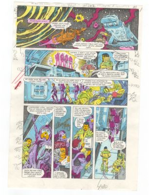 New Teen Titans #23 Pg 11 Original Color Guide Production Art Starfire | Neat Stuff Vault