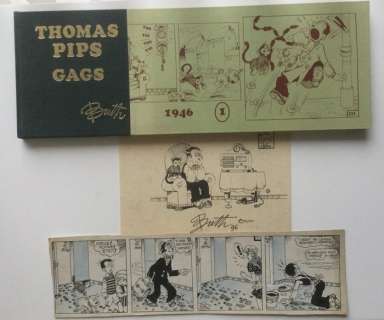 Buth - Original page - Thomas Pips - HC Gags 1946 - gesigneerde gagstrook | Catawiki