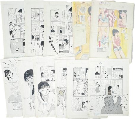 Machino Henmaru Hand-Drawn Color Manuscript "I’m Sorry, Nami-chan" (12 pages) | Mandarake (Big Web)