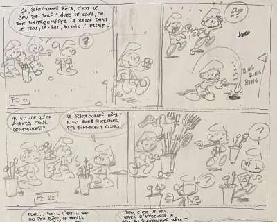 Studio Peyo – Smurfen – Originele pagina | BD Originaux