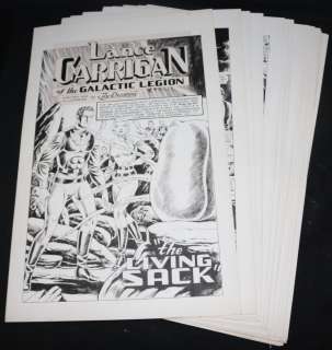 Jay Disbrow - Lance Carrigan of the Galactic Legion ‘The Living Sack‘ Complete 25 Page Story - La - Done in the 1940S Style - 1980S