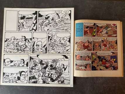 Willy Vandersteen - 2 Original drawing - Jerom - Jerom Koning van de Wildernis nummer 3 met originele plaat - 1962 | Catawiki