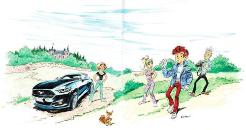 Dany | Spirou et la gorgone bleue, tirage de luxe très grand format limité à 120 ex., agrémenté d’une dédicace. | Septimus