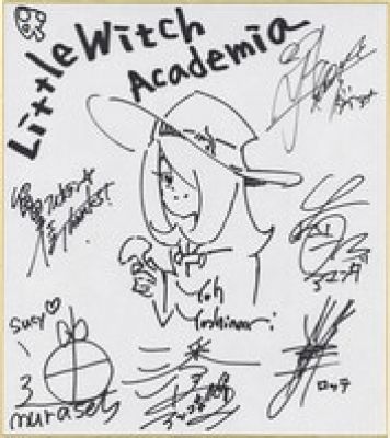 Yo Yoshinari/Voice actors (Megumi Han/Mariyo Murase/Fumiko Orikasa/Asa Shida/Yoko Hikasa/Rurika Yamamoto) Hand-Drawn Shikishi "Little Witch Academia" | Mandarake (Big Web)