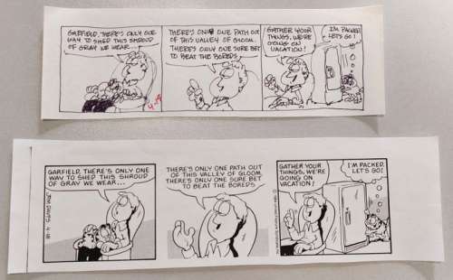 Davis, Jim - Original preliminary drawing - Garfield - 1984 | Catawiki