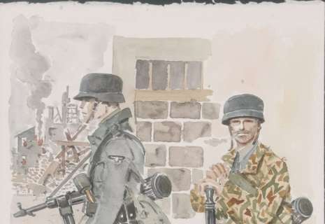 Vianello, Lele - 1 Original colour drawing - Soldati della Wermach | Catawiki