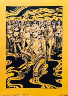 Nik Guerra - 1 Original colour page - Il Giallo del fumetto Nero - “Isabella, Jolanda, Jungla, Hessa, Jacula, Lucifera ” tavola 54 - 2023 | Catawiki
