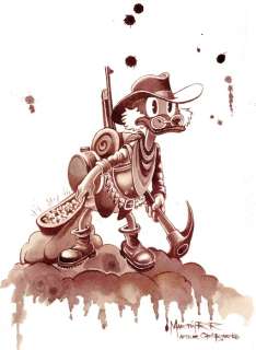 Martin R.R. - Uncle Scrooge, After Carl Barks - Original Painting - Wine Art - 50 x 35 cm | Catawiki