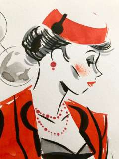 Lapone, Antonio - 1 Original drawing - "Femme Atomium" | Catawiki