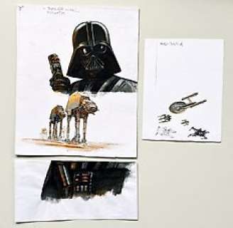 Giménez, Juan - 3 Original colour drawing - Star Wars - Darth Vader | Catawiki
