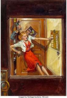 Norman Saunders (American, 1907-1989) Dictator of the Damned, Variety Detective magazine cover, October 1939 Oil on ca... | Heritage