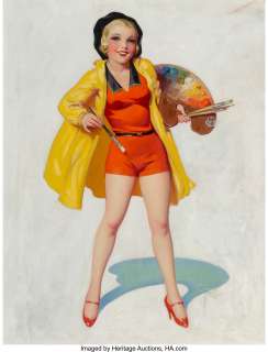 Enoch Bolles (American, 1883-1976) Looking for a Model Young Man, Fun Film cover, November 1933 Oil on canvas - | Heritage