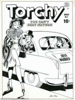 Gill Fox - Original Cover Art to Torchy #3 (Quality, 1950). Gill Fox did five Torchy covers, and every single one - | Heritage