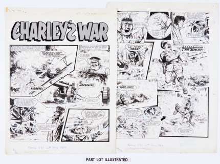 Charleys War: 3 original artworks (1987) by Joe Colquhoun from Battle… | Comic Book Auctions ltd