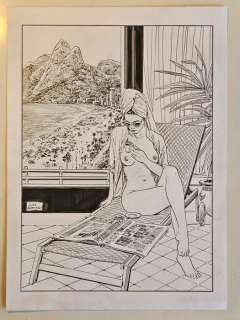 Luca Raimondo - 1 Original drawing - women - "Copacabana Coffee" - 2024 | Catawiki