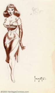 Frank Frazetta - Original Art Sketch "Femme Fatale" (Undated). When it comes to voluptuous women - | Heritage