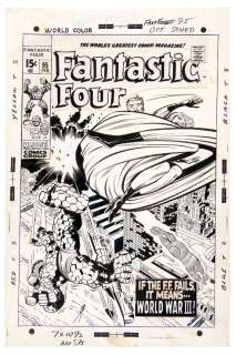 JACK KIRBY "FANTASTIC FOUR" #95 COMIC BOOK COVER ORIGINAL ART. | Hake’s