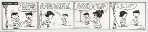Charles Schulz - Peanuts Daily Comic Strip Original Art, dated 7-18-53 (United Features Syndicate, 1953). Lucy - | Heritage