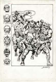 Jack Kirby and Greg Theakston - Who‘s Who #6 "Deep Six" Splash Page Original Art (DC, 1985).  When it -